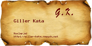 Giller Kata névjegykártya